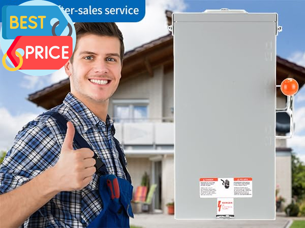 100A Generator Transfer Switch,24000W General-Duty Double-Throw Safety Switch,12