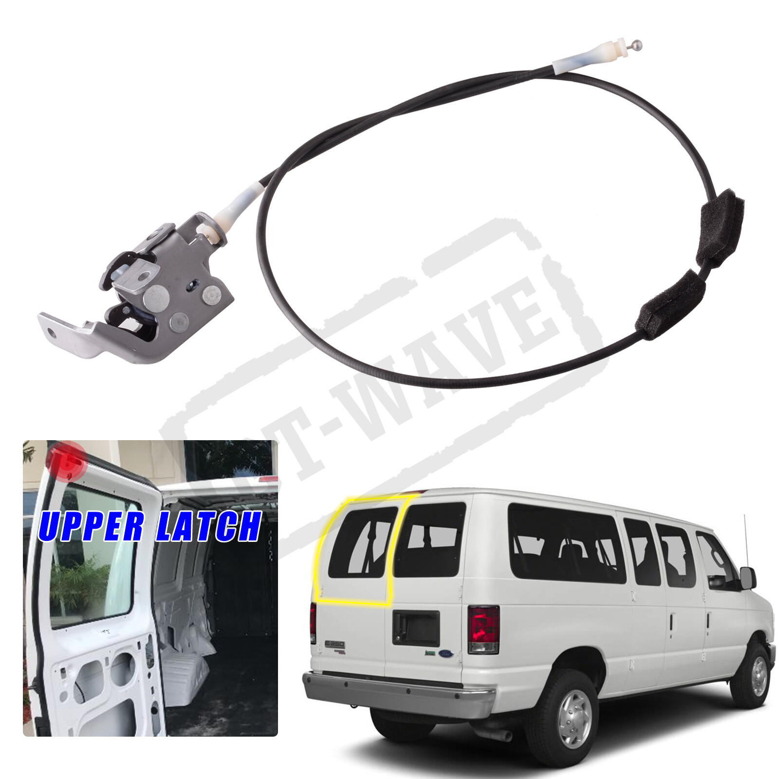 Rear Cargo Door Left Upper Latch for 1992-2009 Ford E150 E250 Econoline Van