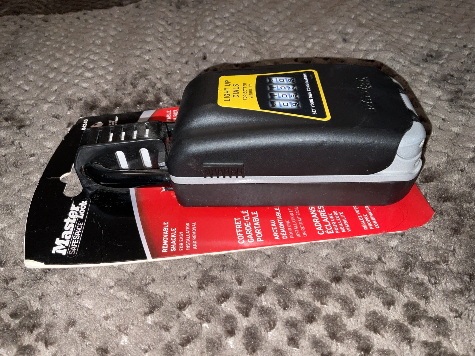 Master Lock Portable Lock Box *Light-Up Combination Dials* - Model 5424D