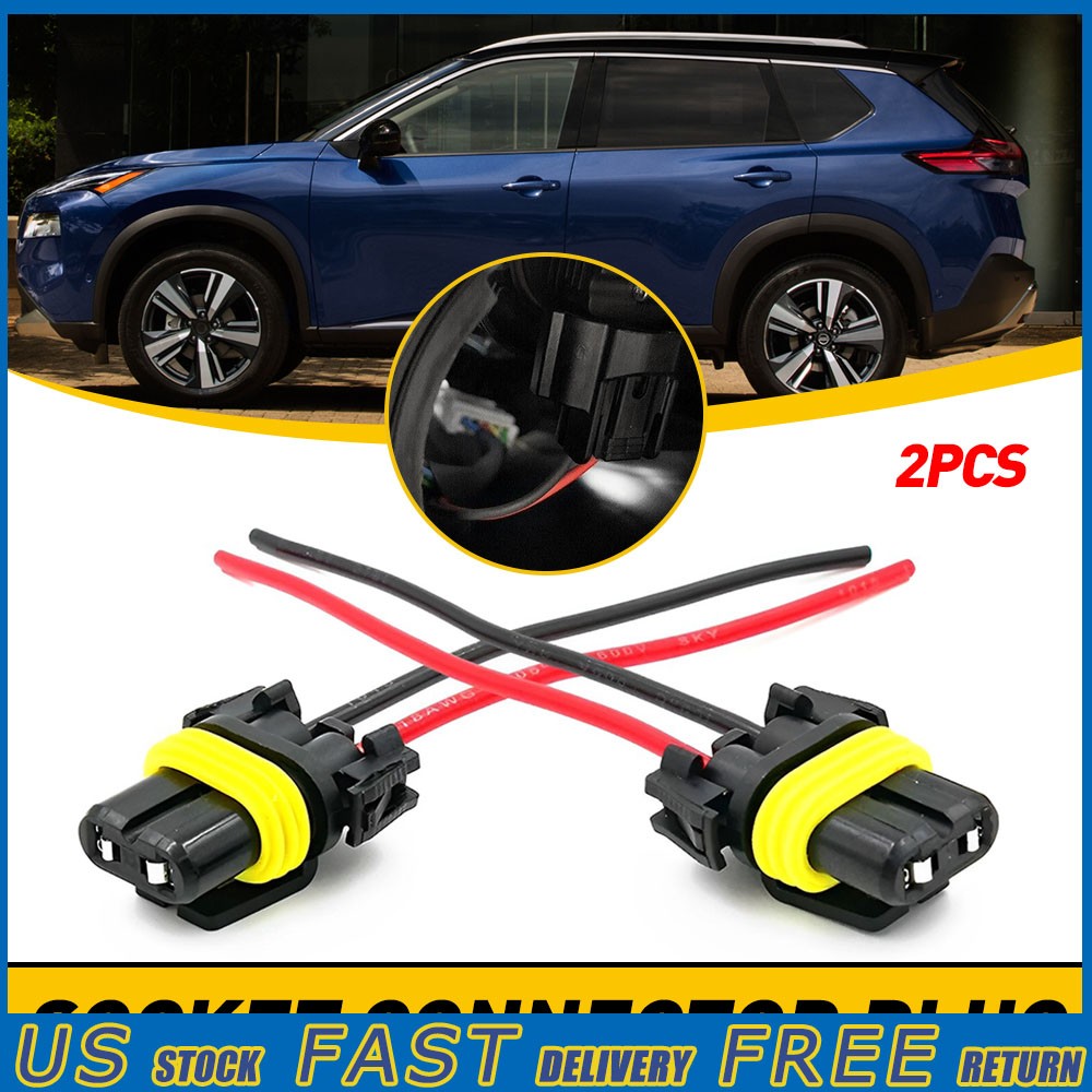 2pcs H11 Harness Bulb Socket Plug Connector Fog Light Headlight Bulbs Plug EXV