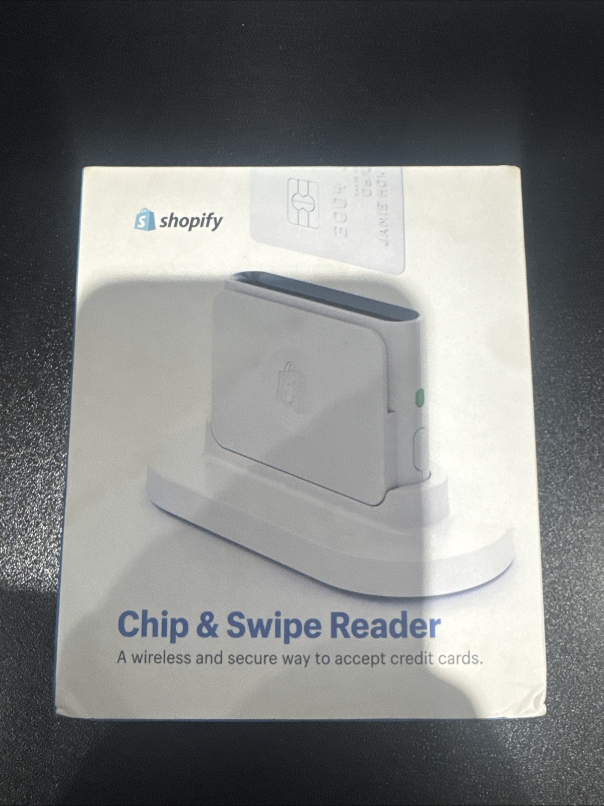 Shopify Chip and Swipe Credit Card Reader in White Model S1701 NEW In Sealed Box