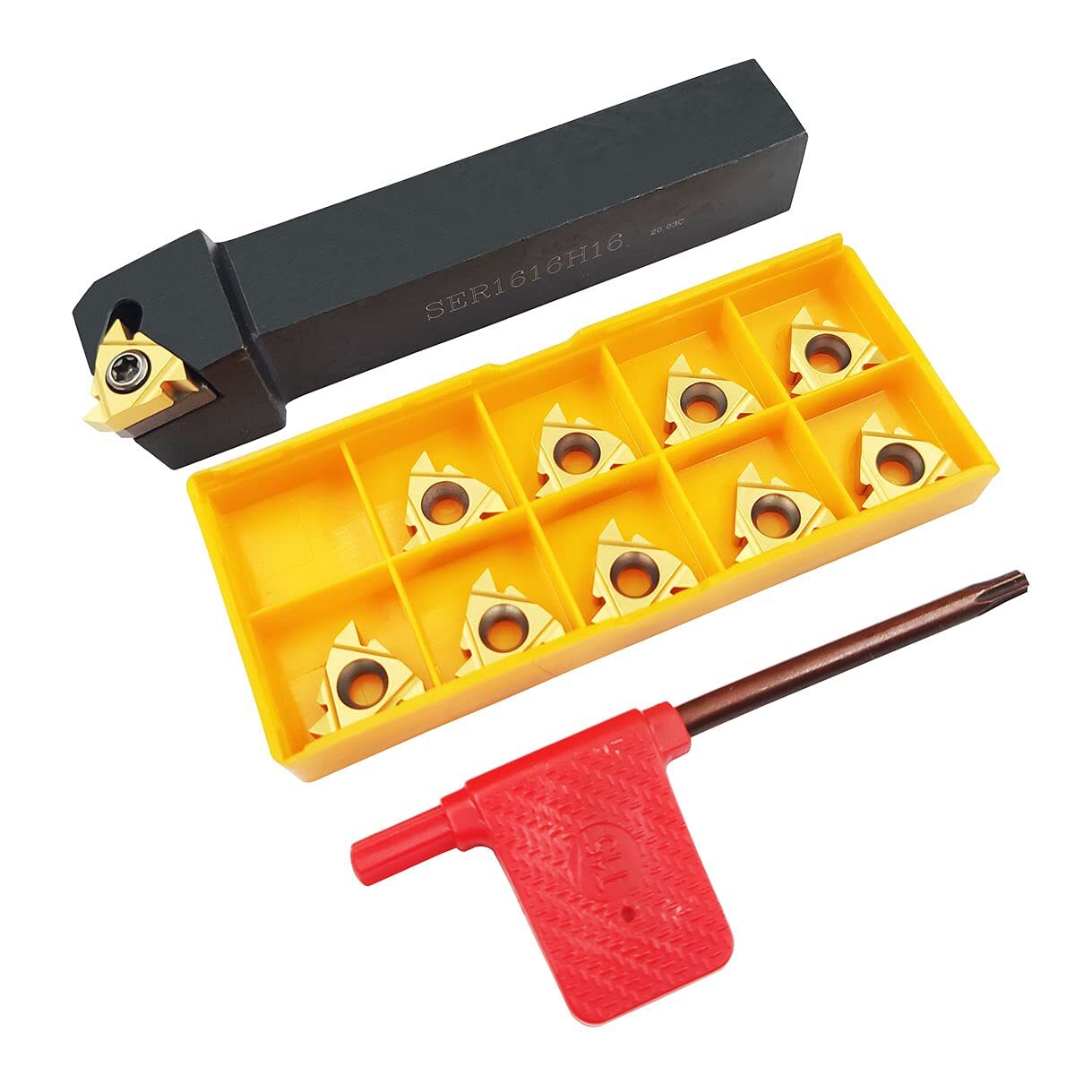 Lathe Tool Threading Insert Turning Holder SER with Indexable Insert 16ER AG60