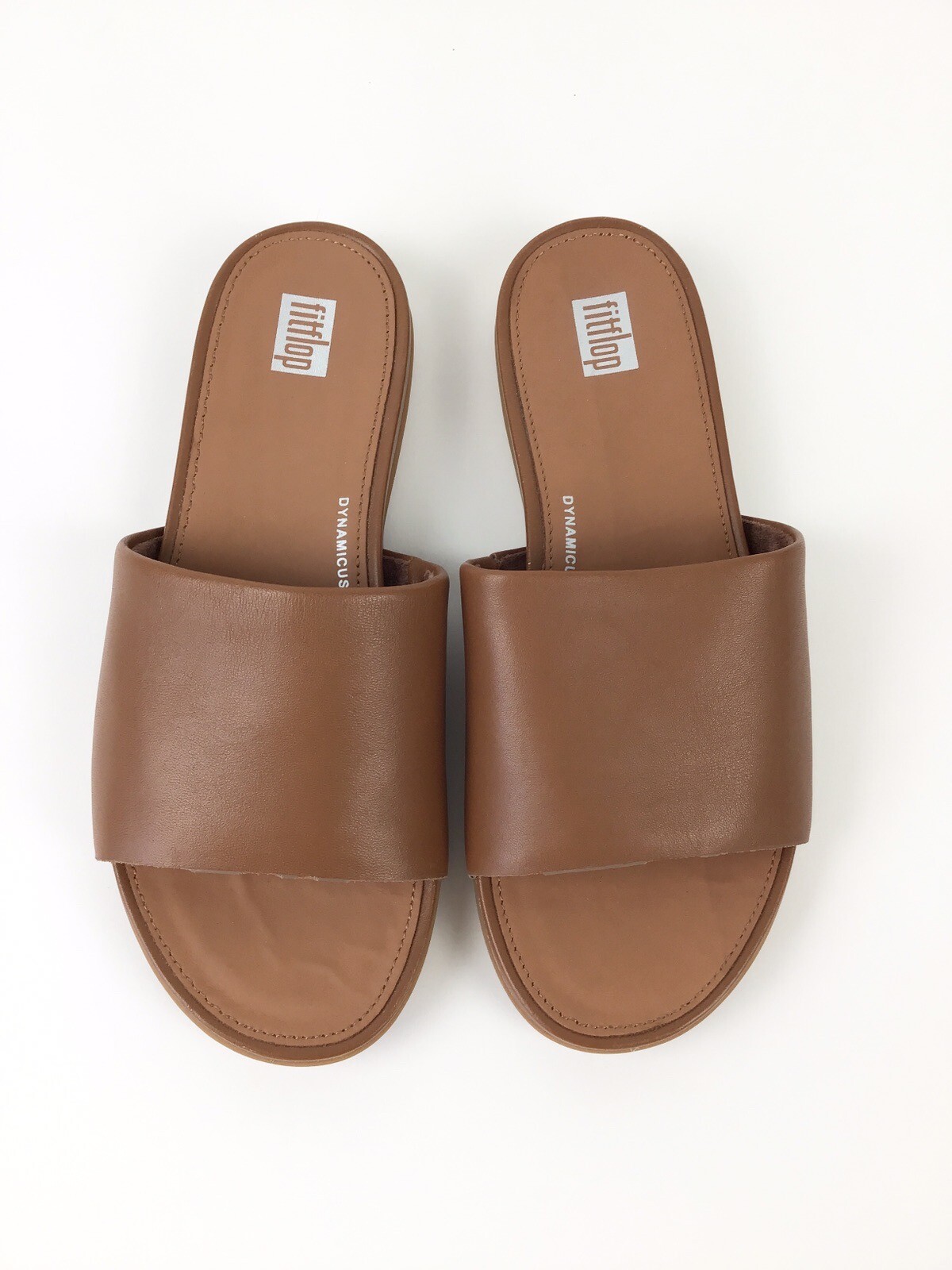 Fitflop Gracie Leather Pool Slides Light Tan Size 6 $95