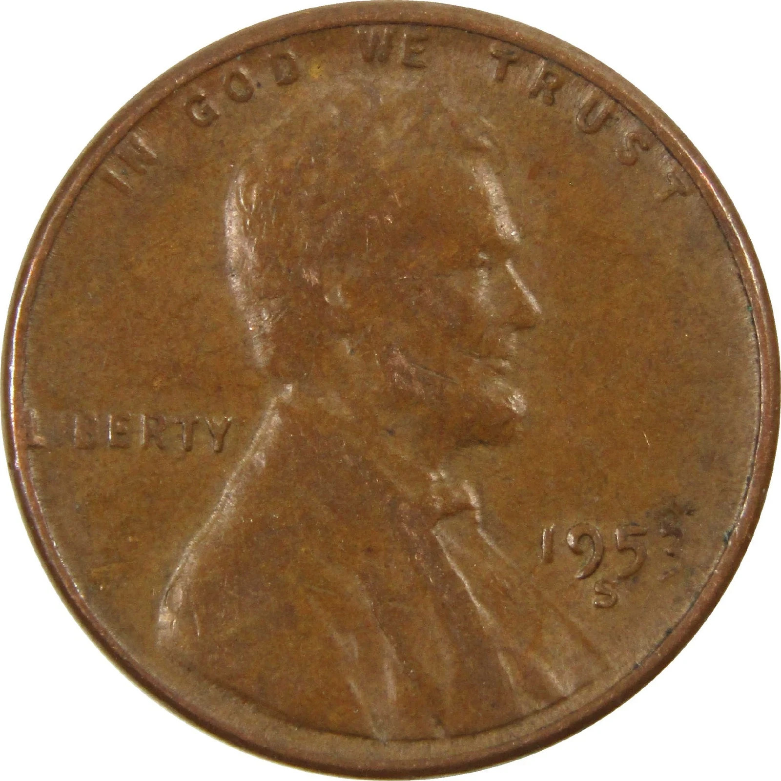 ✅ 1953-S Lincoln Wheat Cent Average Circulated Copper 1c From OBW Coin Roll