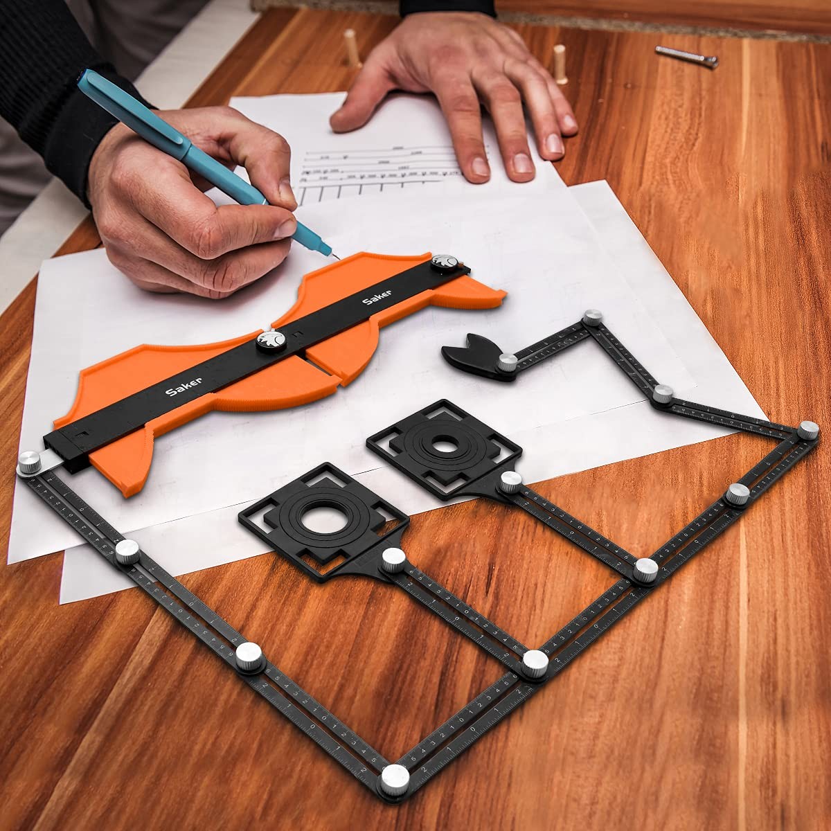 Saker Contour Gauge Profile Tool- Adjustable Lock-Precisely Copy Irregular