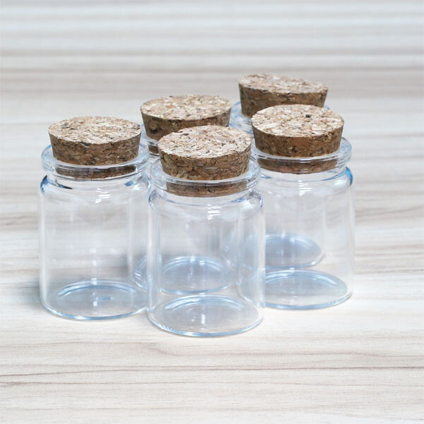 35ML Tiny Vials Vial Jars Stopper glass bottles 2~50PCS Storage corks Crafts