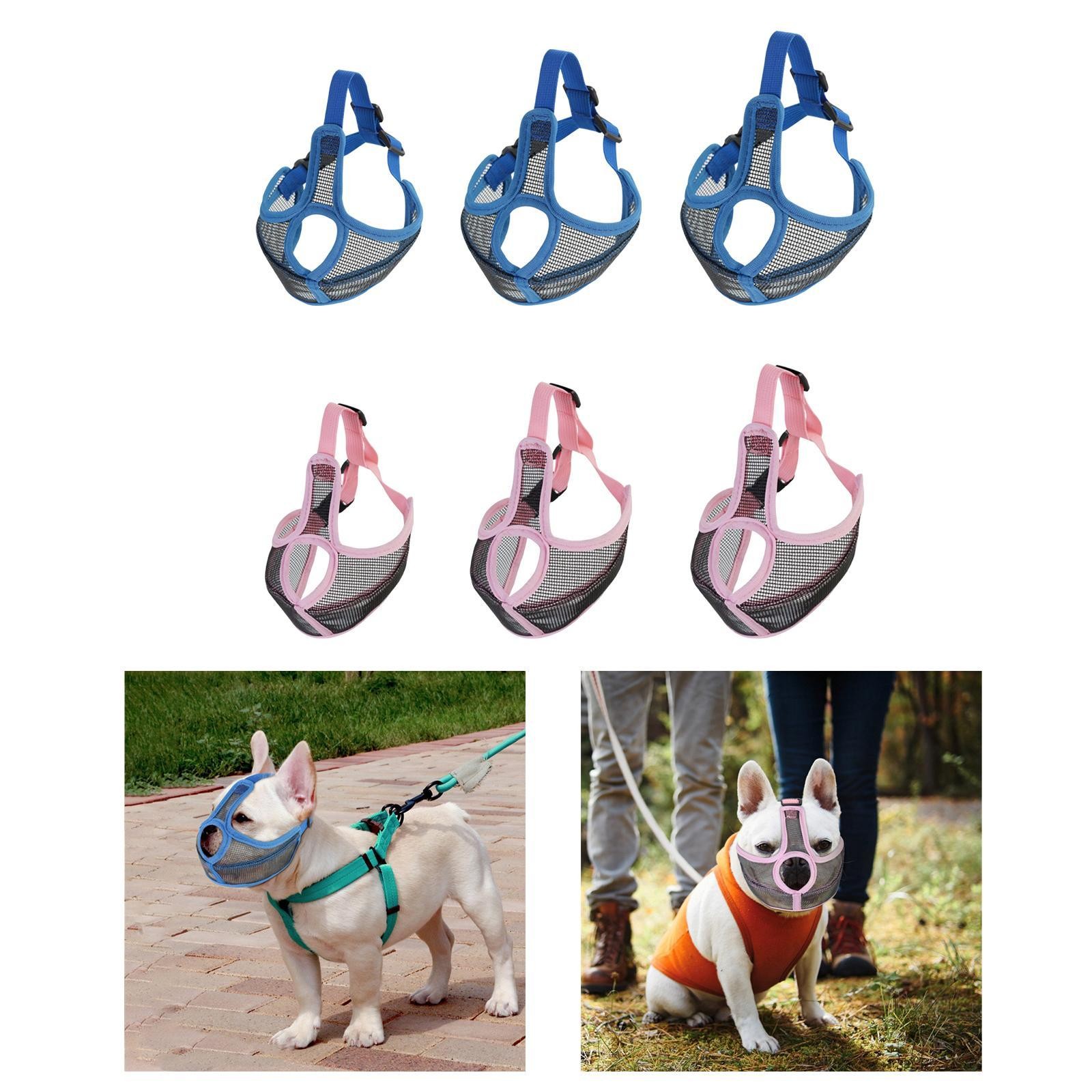 Short Snout Dog Muzzle, Dog Mask with Adjustable Strap Breathable Soft Grooming
