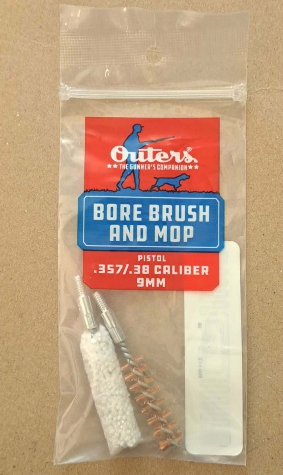 Outers - Bore Brush And Mop .357/.38 Caliber + 9MM
