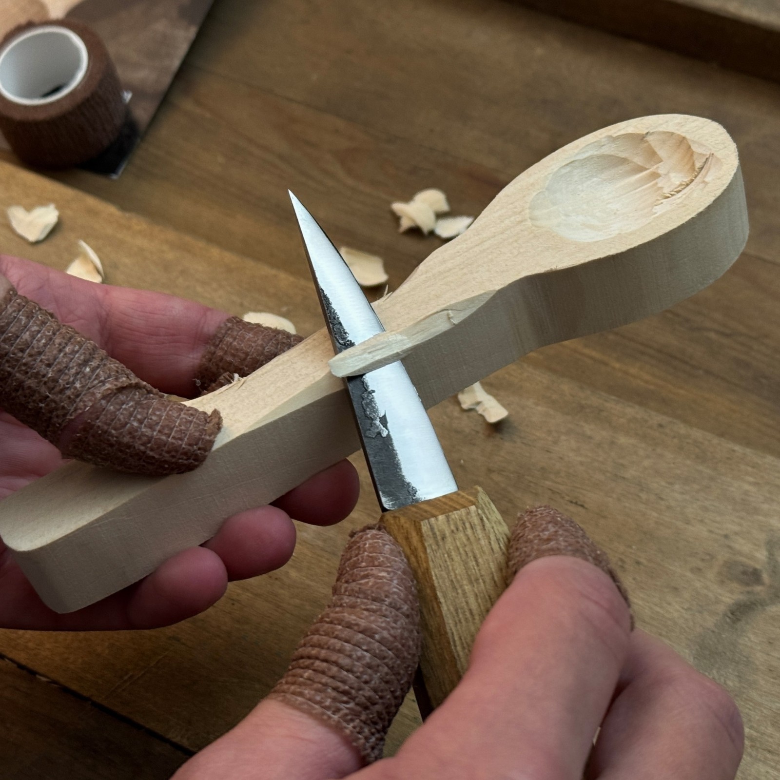 3pcs DIY Set Linden, Cherry, Oak Blank Spoon Making Carving Kit for Beginner