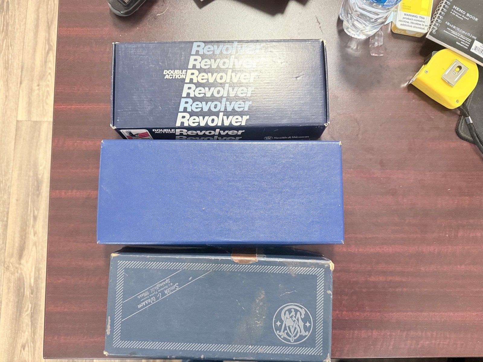 Vintage Smith & Wesson Factory Blue Box LOT-3 with paperwork and wax paper