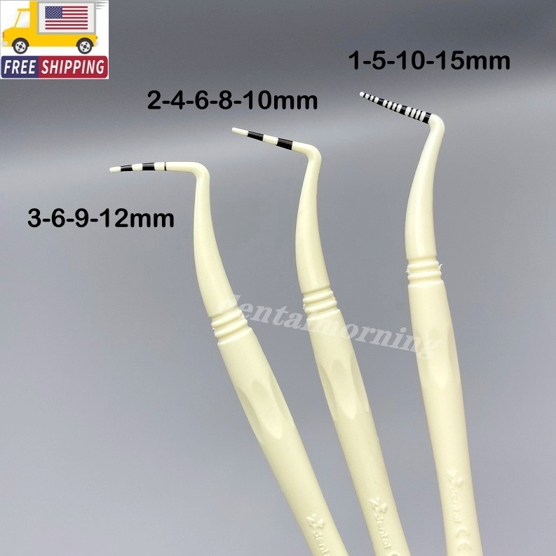 Perio Probe Dental Periodontal Implant Depth Measure Flexible Explorer Scaler