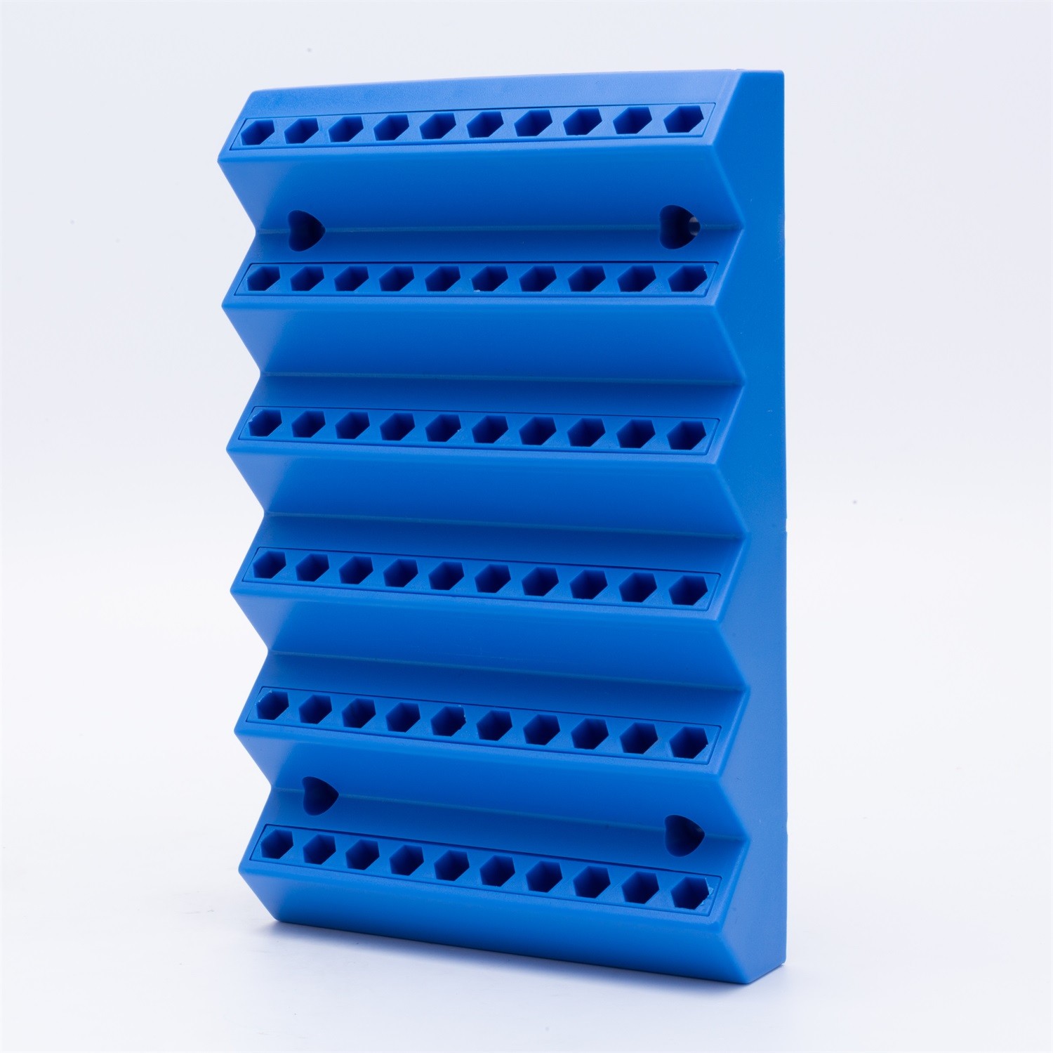 Blue Drill Bit Storage Case Holder for 1/4 Inch Hex Shank Bit - Organizer Only