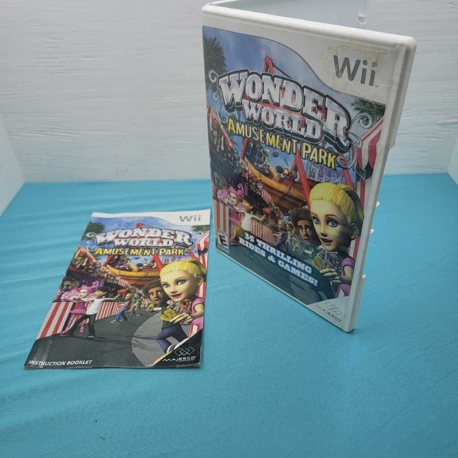 Wii Wonder World Amusement Park Game Case & Booklet Only No Game