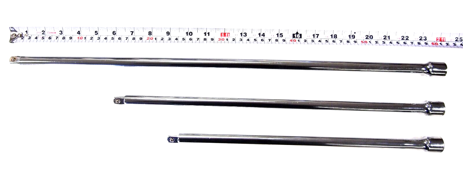 HOTECHE 3pc 1/2" Dr Socket Extension Bar Set 15" 18" 24" Extra Long SP181208