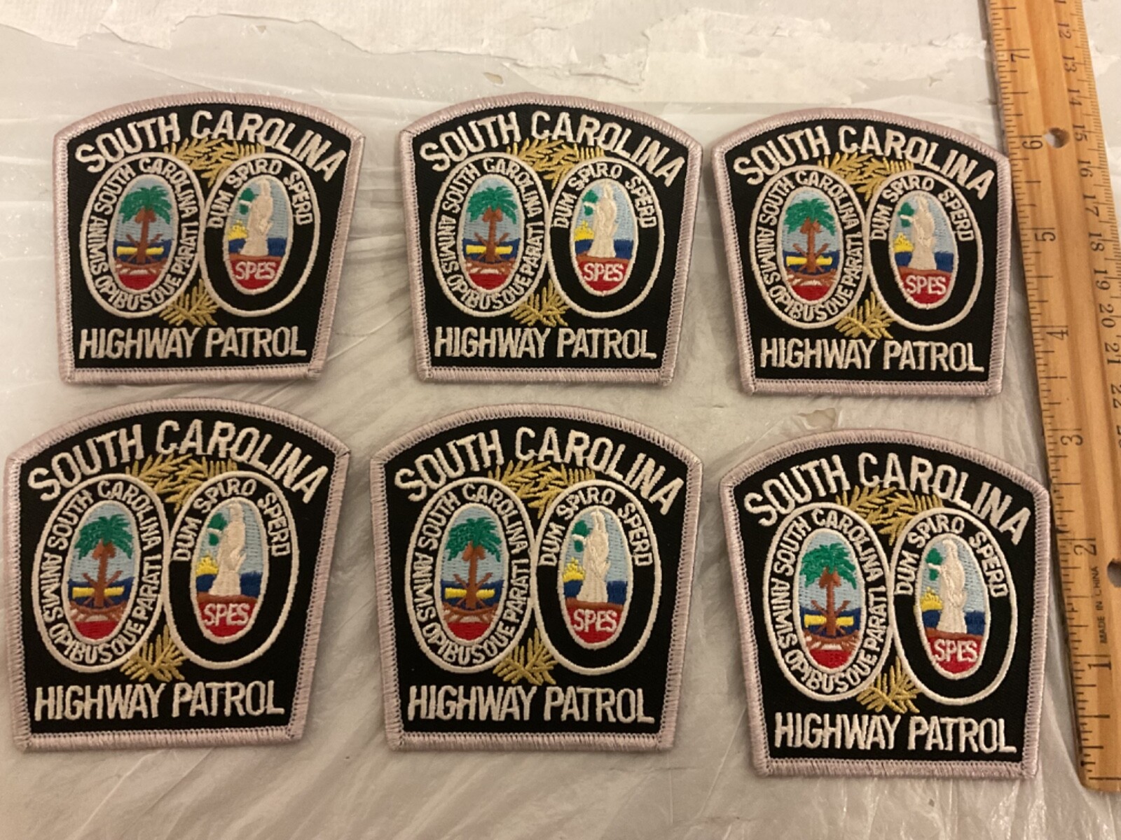 South Carolina Highway Patrol Hat patch set 6 pieces all new