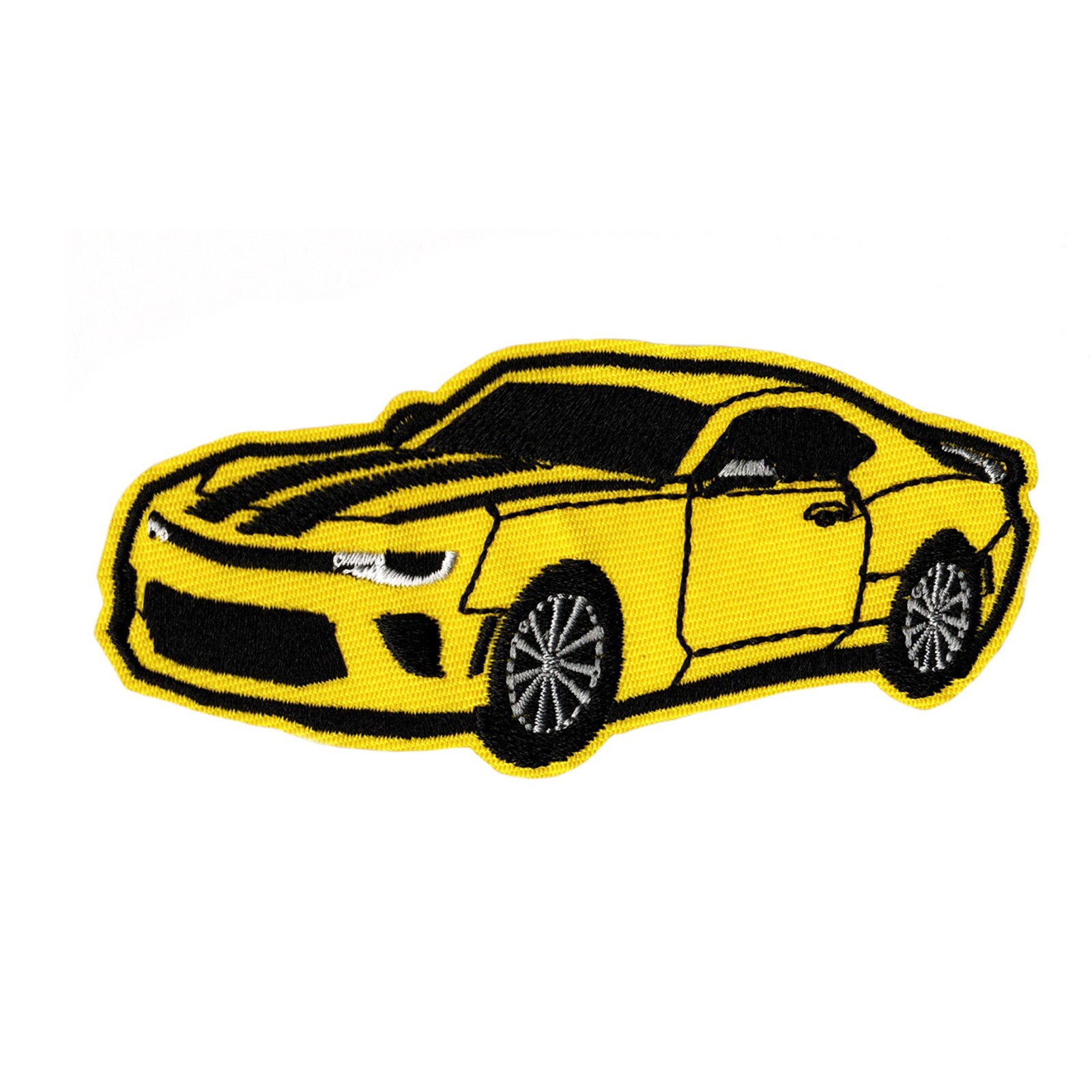 Yellow Chevy Camaro Embroidered Iron On Patch Muscle Car Exclusive Design