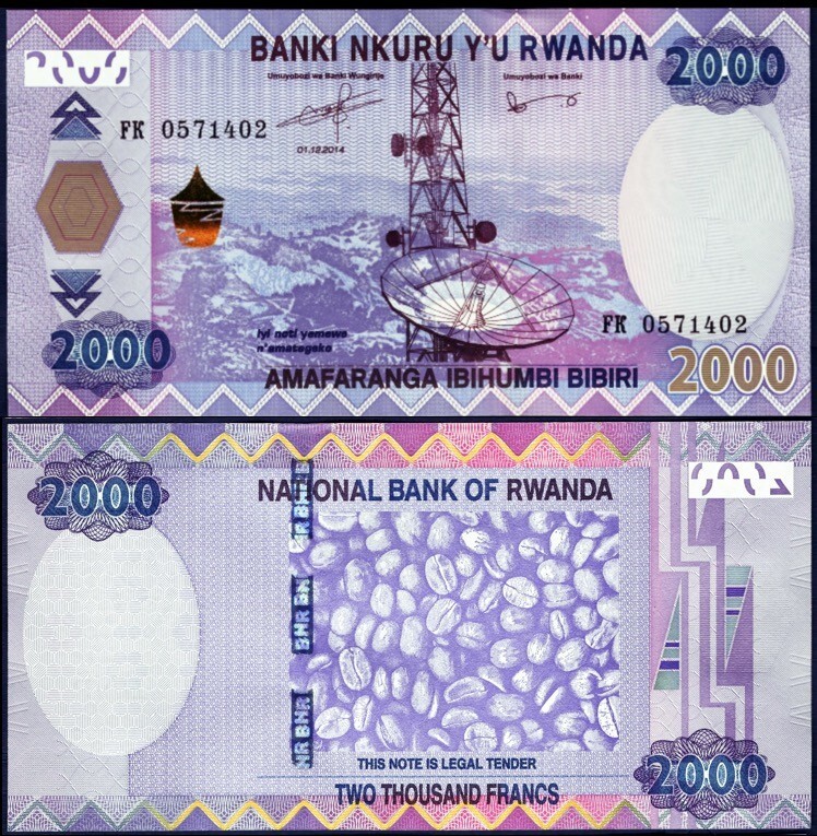 RWANDA 🇷🇼 P40* 2000 FRANCS* ND01/12/2014* UNC GEM* USA SELLER