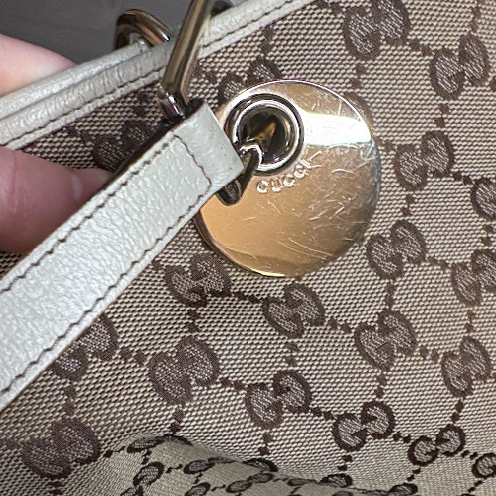 Gucci Beige and Brown Shoulder Bag