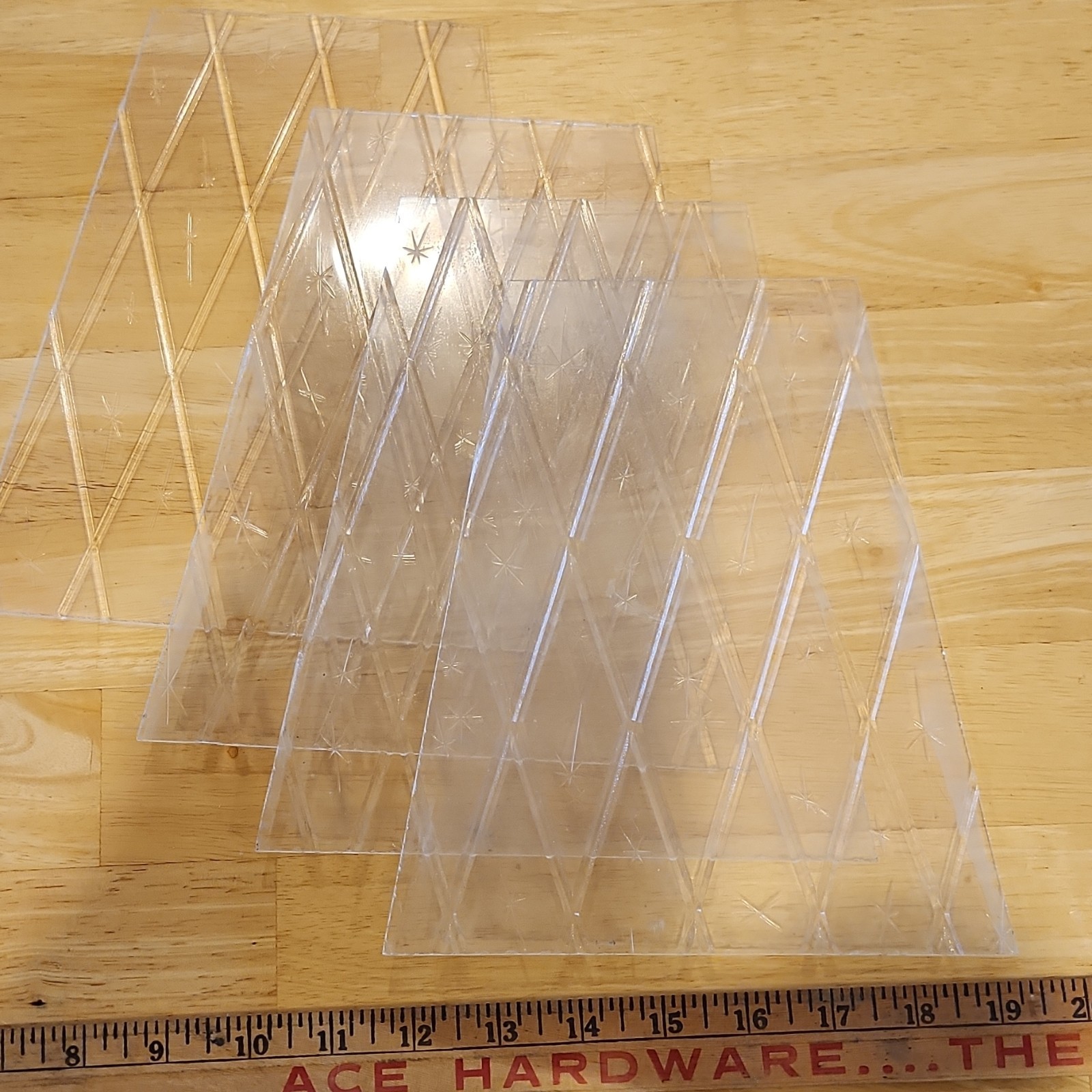 Clear Plastic with Diamond and Star Pattern, Various Sizes outdoor light panels
