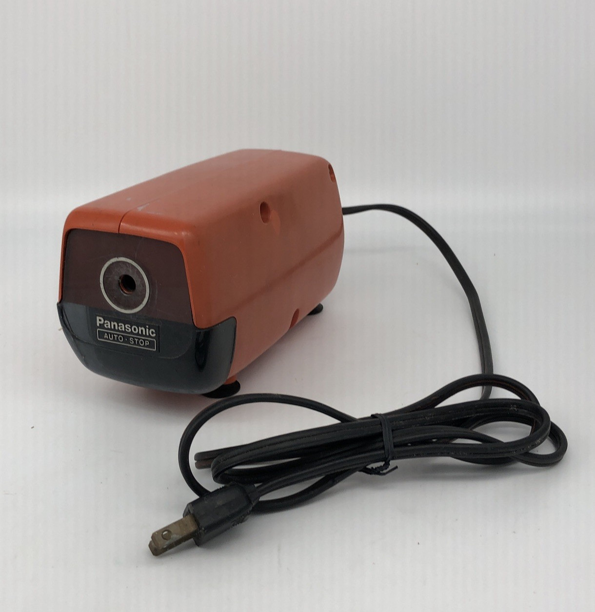 Vintage Panasonic Electric Pencil Sharpener Model KP-88A Orange MCM Modern Era