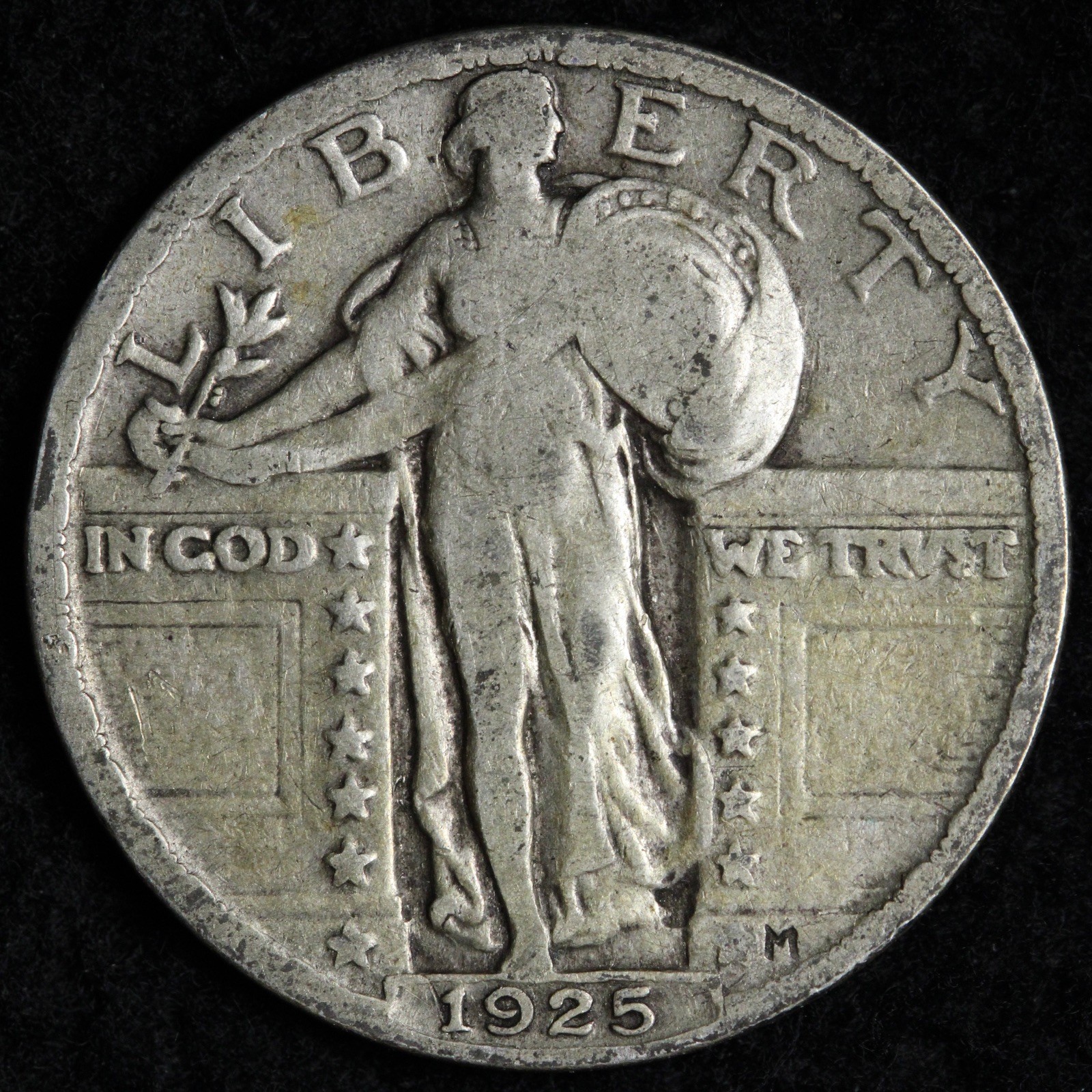 1925 Standing Liberty Silver Quarter VF E238 ZOAI