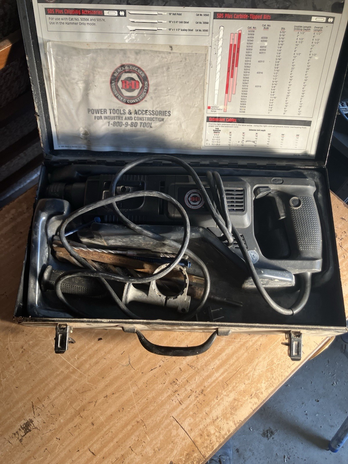 Electric Hammer Drill with Case and Accessories