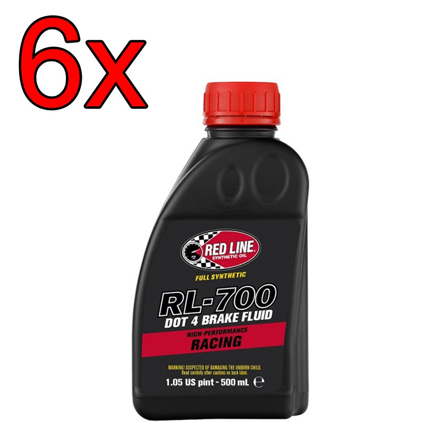 [Case of 6] Red Line RL-700 High Temp DOT4 635F Racing Brake Fluid 500mL