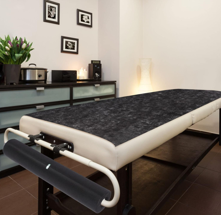 2 Rolls 100 Sheets Disposable Massage Table Paper Roll 32" x 71" Bed Roll Black