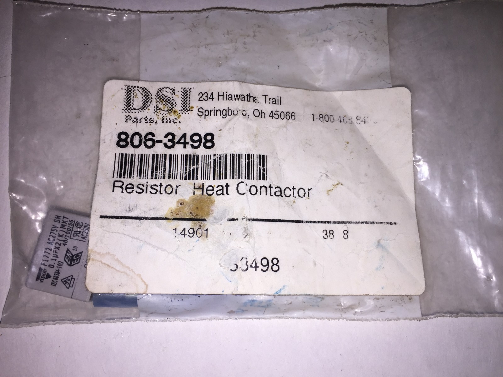 Henny Penny 33498 Resistor Heat Contactor Assembly