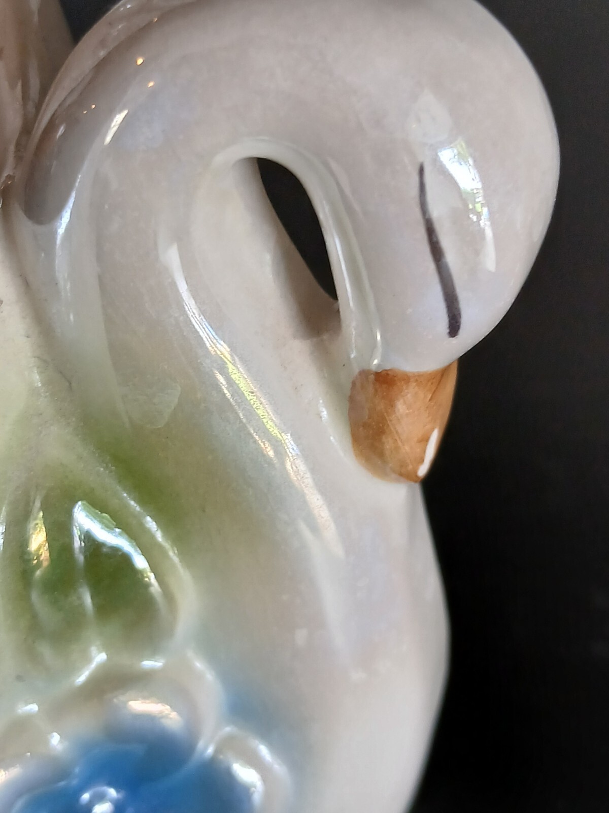 Ceramic Swan Planter 5.5" Tall Vintage