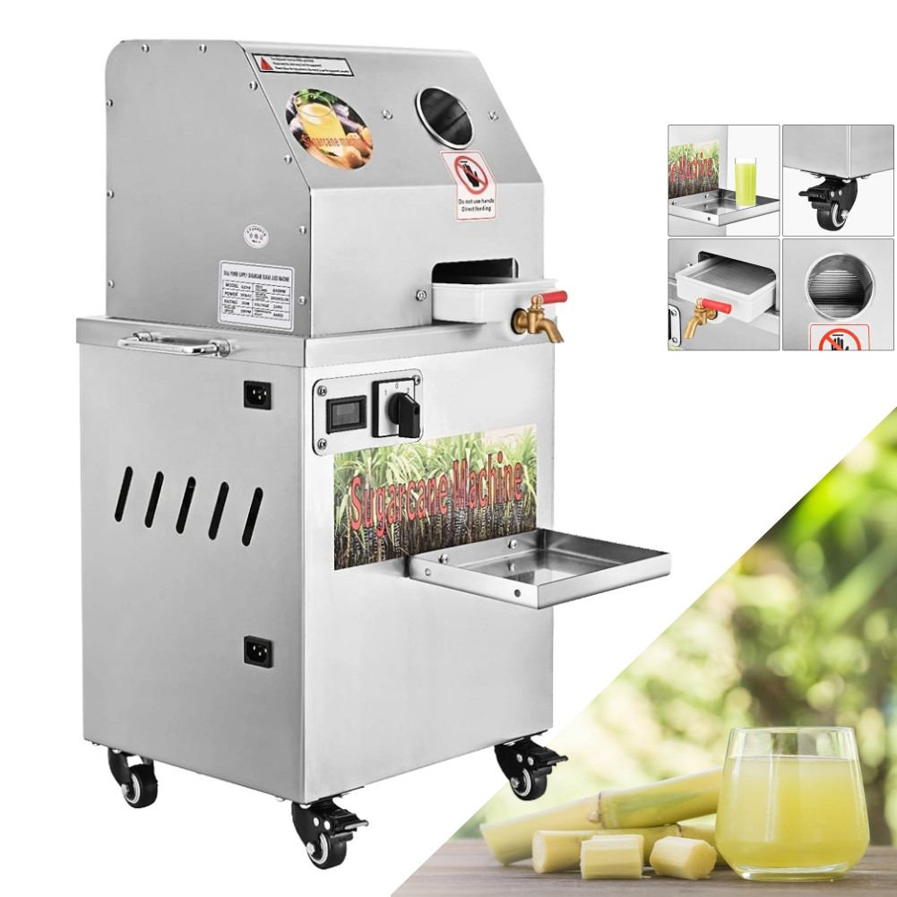Electric Commercial Sugarcane Juicer 350W Stainless Steel Extractor & Squeezer