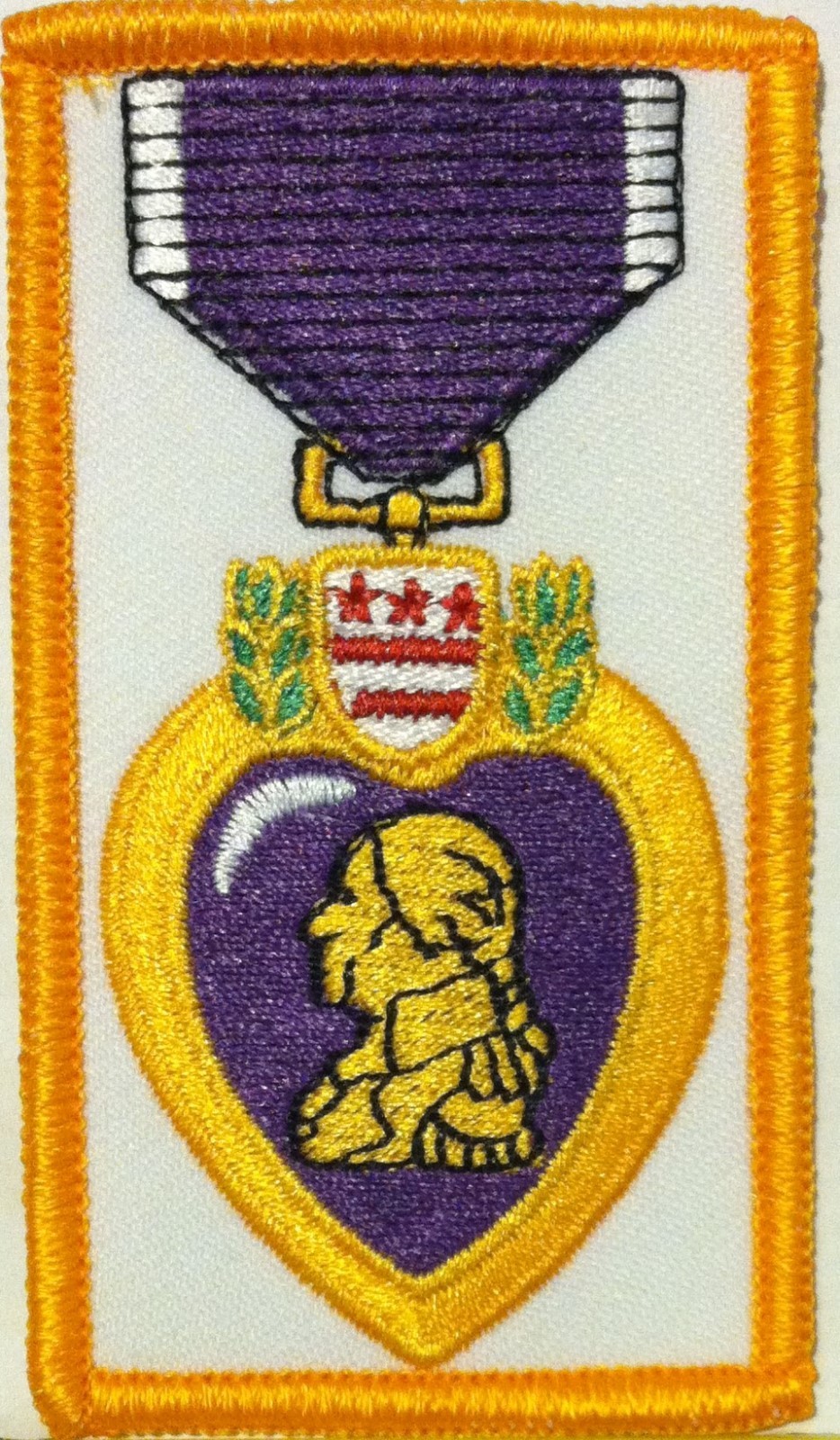 Purple Heart Medal Embroidered Iron-On Patch Tactical Military Emblem