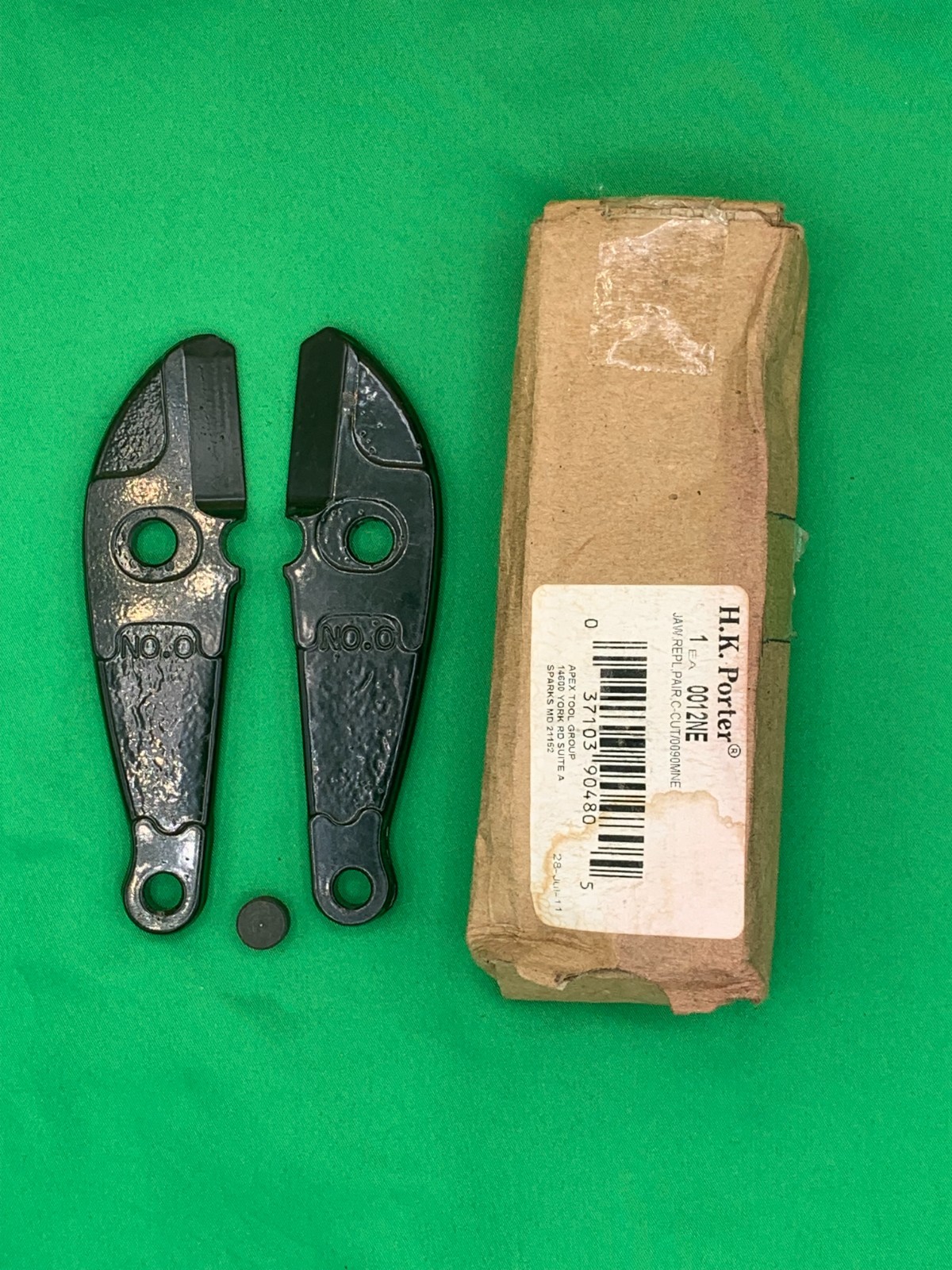 H.k. Porter 0012ne Replacement Jaws C-Cut For 0090MNE Cutter NOS USA