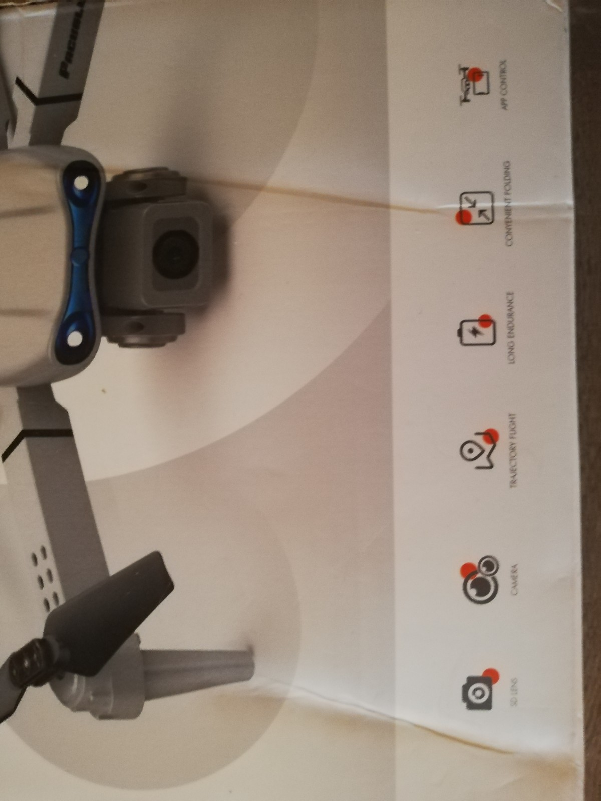 E99 Pro foldable drone / HD camera, remote control, case + accessories + battery
