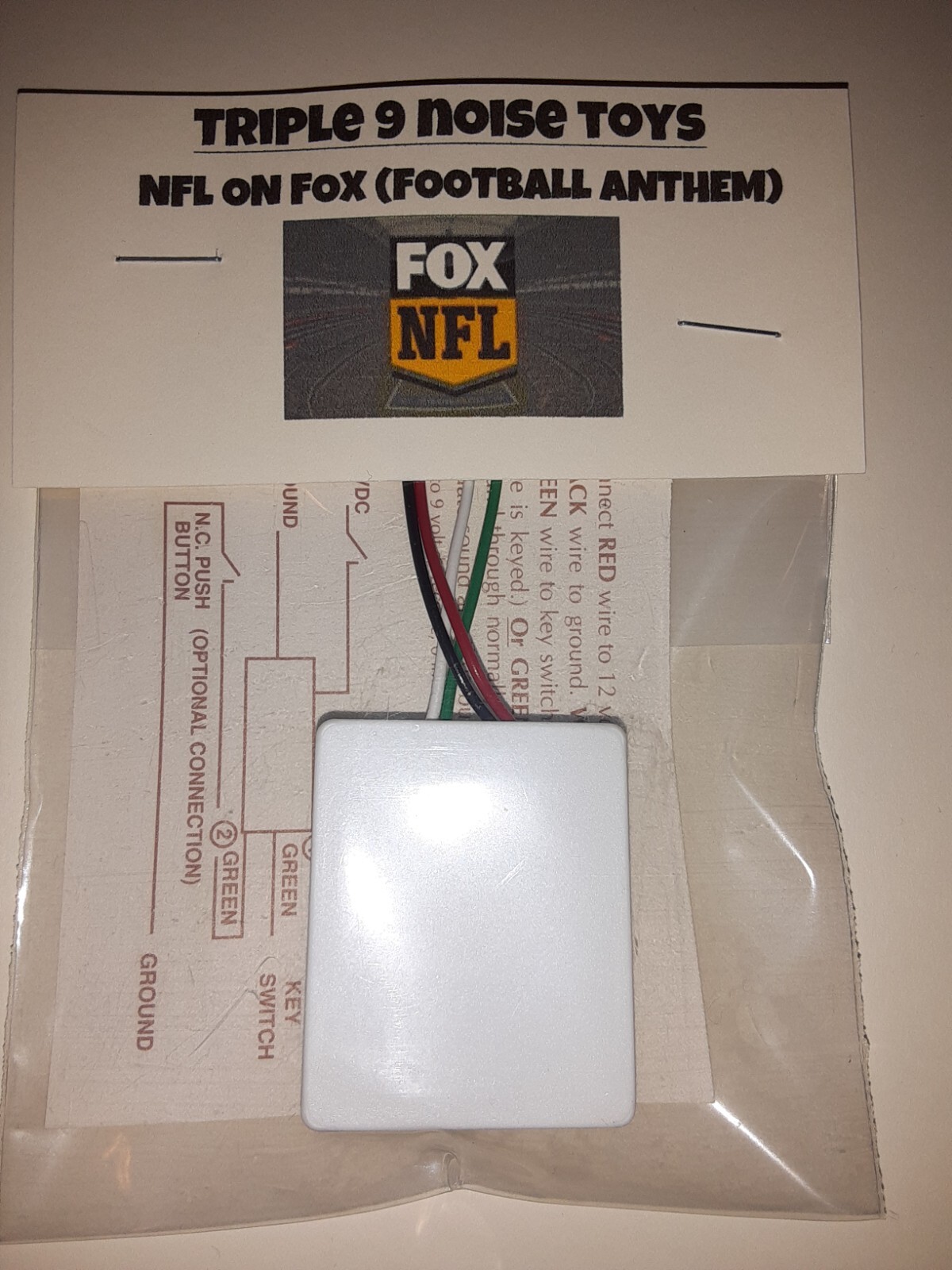 CB NOISE-TOY! (LISTEN) NFL ON FOX FOOTBALL  ANTHEM SOUND MODULE