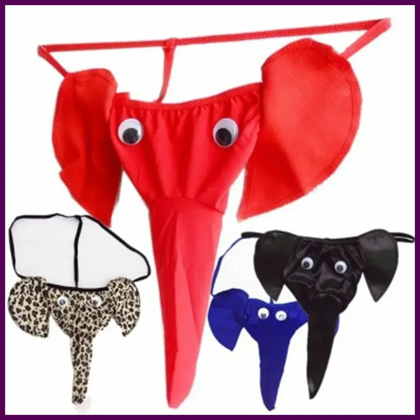 New Sexy hombres diseño de elefante G-string Calzoncillos elástico Tanga hombres