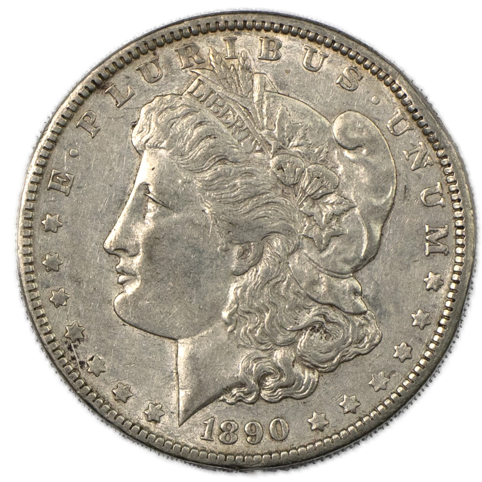 1890-P Philadelphia Morgan Silver Dollar $1 Almost Uncirculated AU+