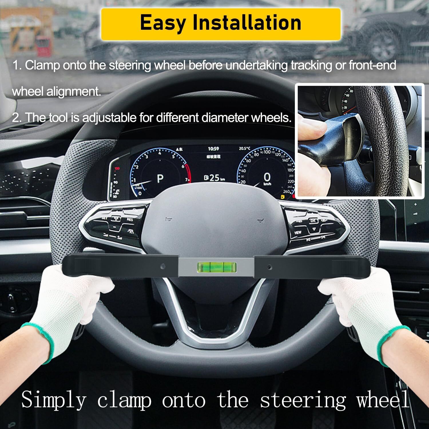 ATD-3100 Steering Wheel Level Alignment Tool for Spring-Loaded Steering Wheel