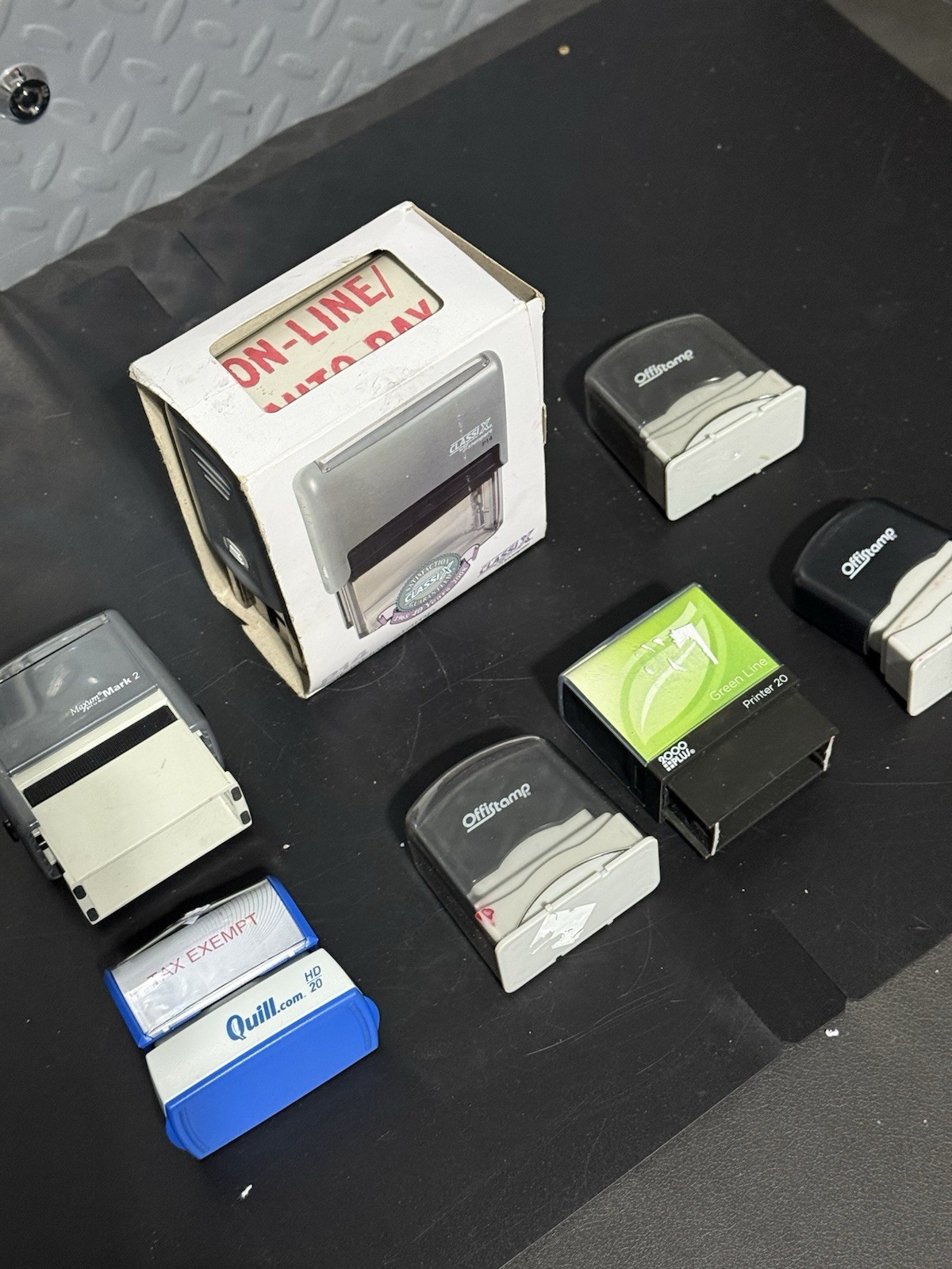 Office Pre Inked, Self Inking Stamps For Office Or Business Lot Of 13