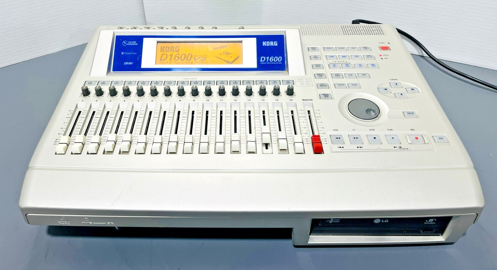 Korg D1600 Digital Recording Studio AC117V 50/60Hz *No HDD* Power Tested