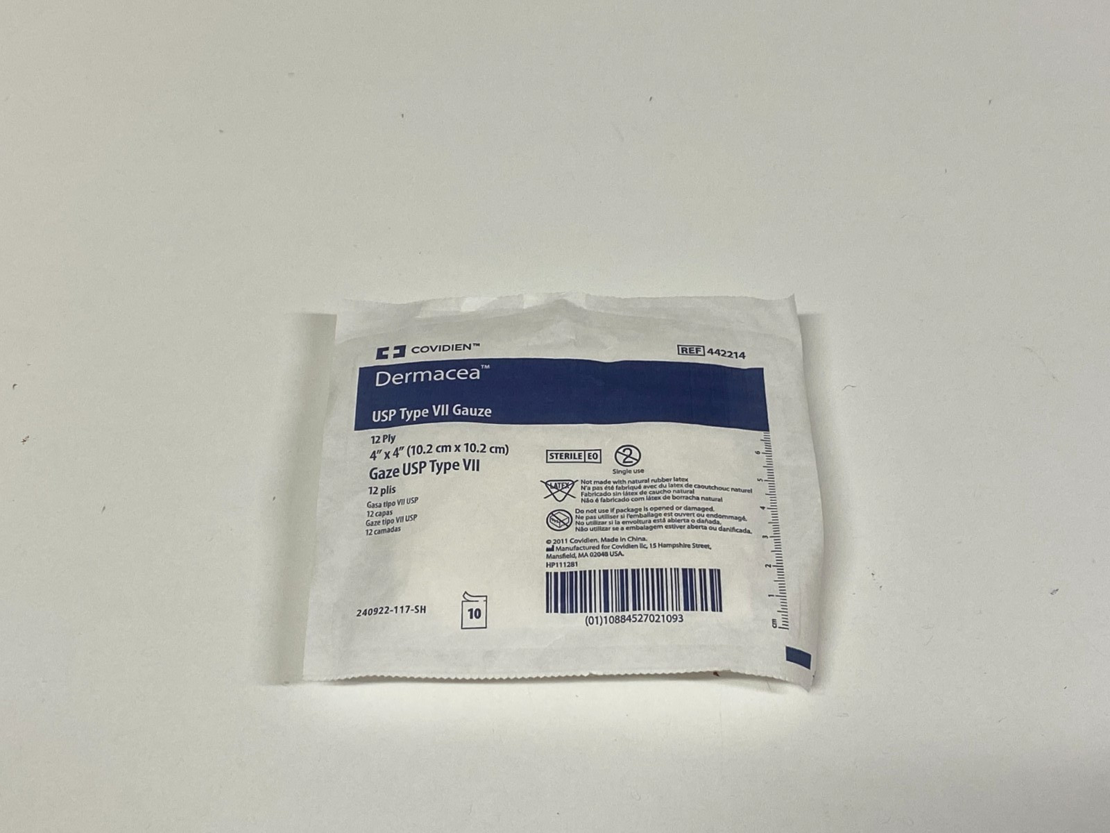 8 Packs (10/Pack) Dermacea Usp Type VII Gauze 442214 (*CC10*)