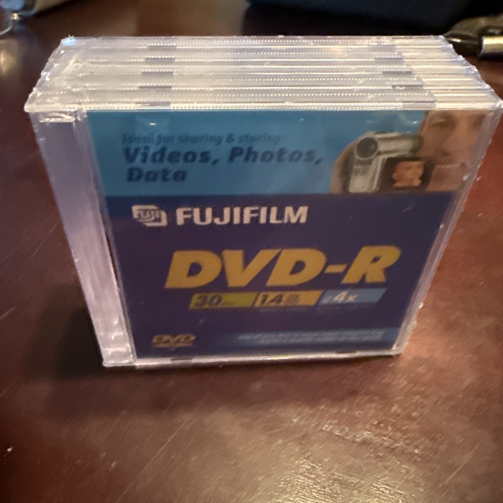 Brand New Fuji Film 5 DVD-R 1.4 GB 30 Min 4x Mini Discs for Camcorders Spindle.