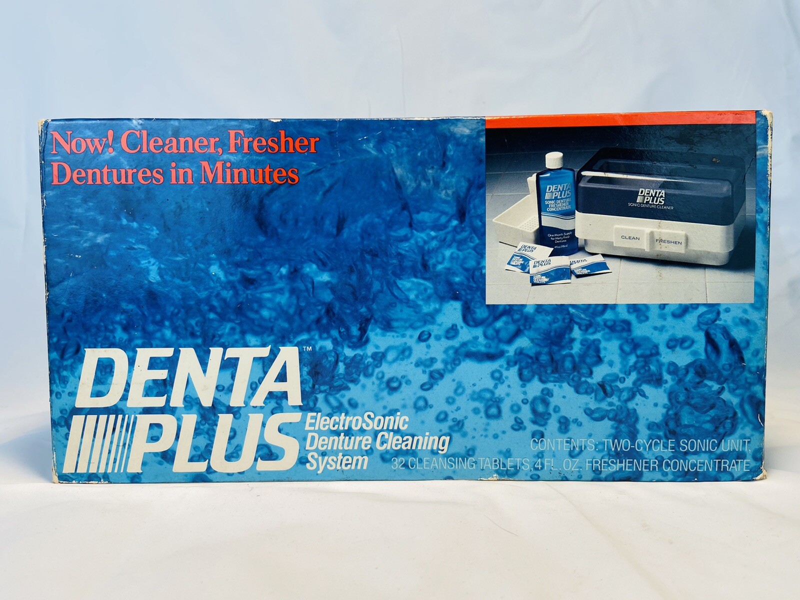 Vintage 1988 Denta Plus ElectroSonic Denture Cleaning System Unopened Tablets