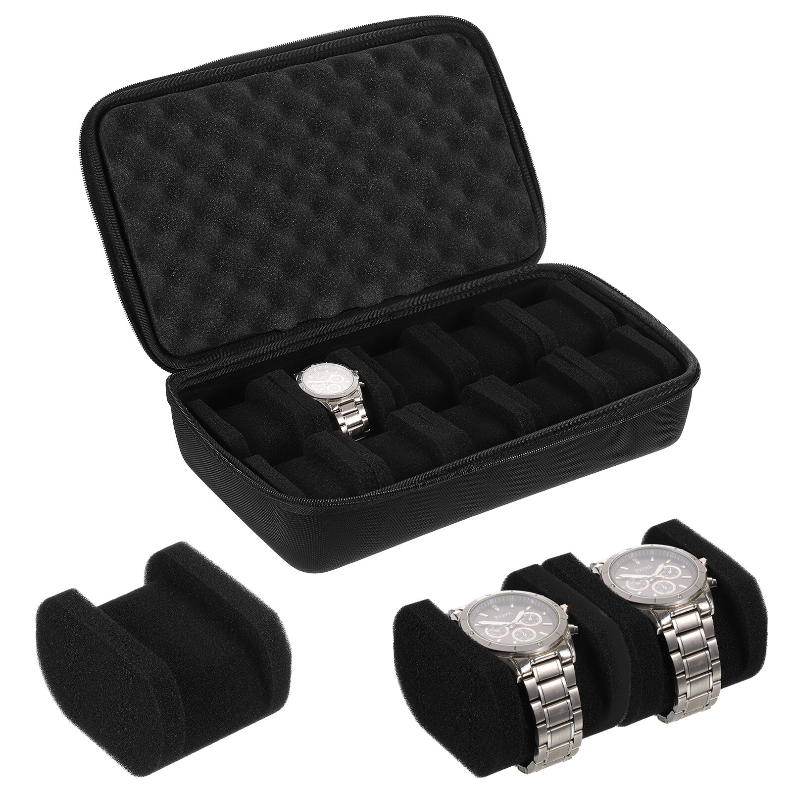 10 Slots Hard Watch Travel Case, Watch Display Storage Box Organizer