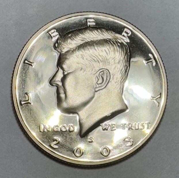2003-S Proof Kennedy Half Dollar 50cent Piece from US Mint Proof Set