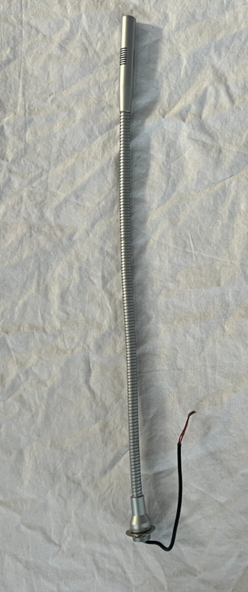 Norcon Communications Gooseneck Microphone, Wired, Silver, Model 03-020-008
