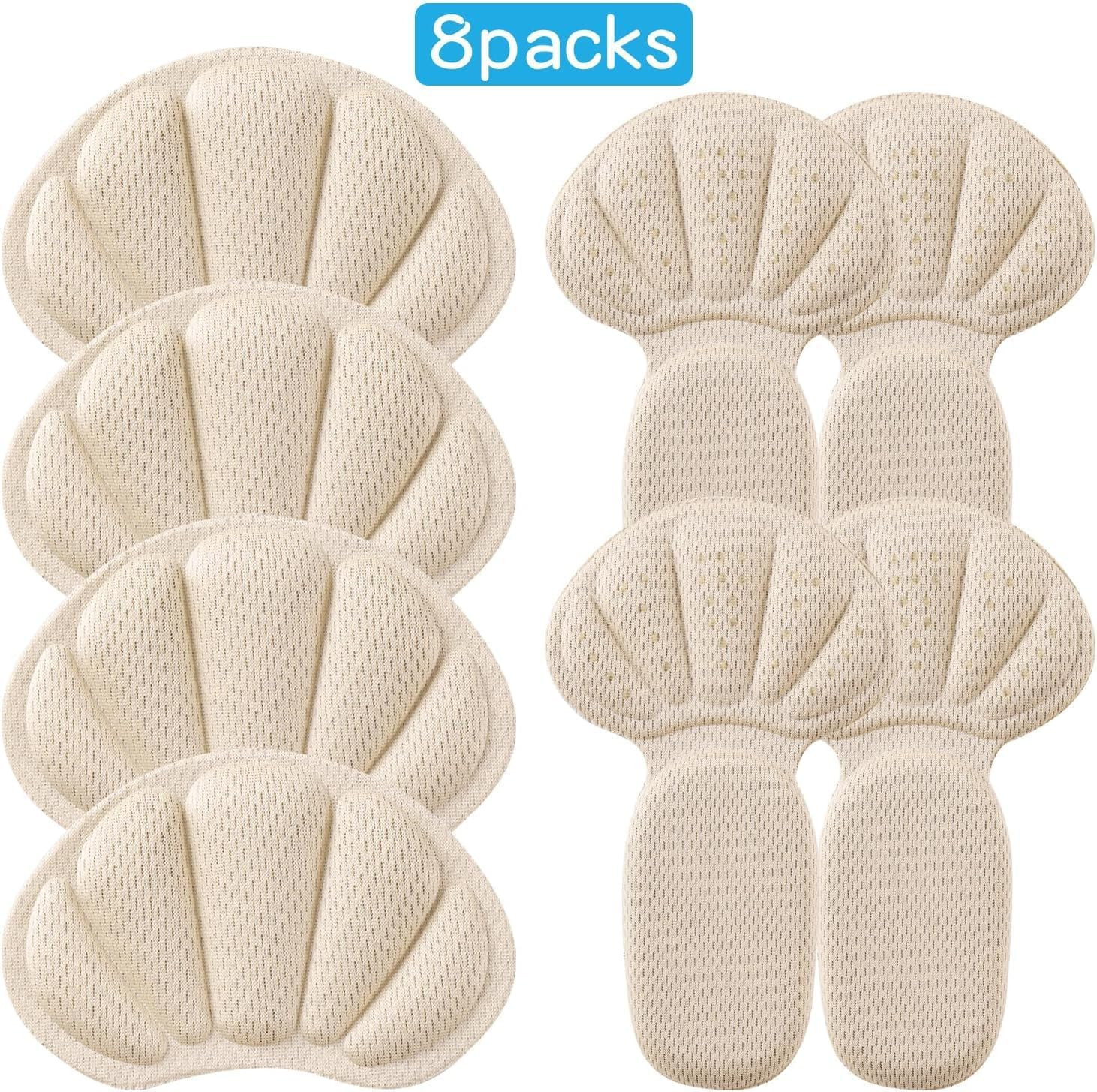 Adhesive Heel Cushion Pads, Back of Heel Grips Inserts for Too Big Loose Shoes,