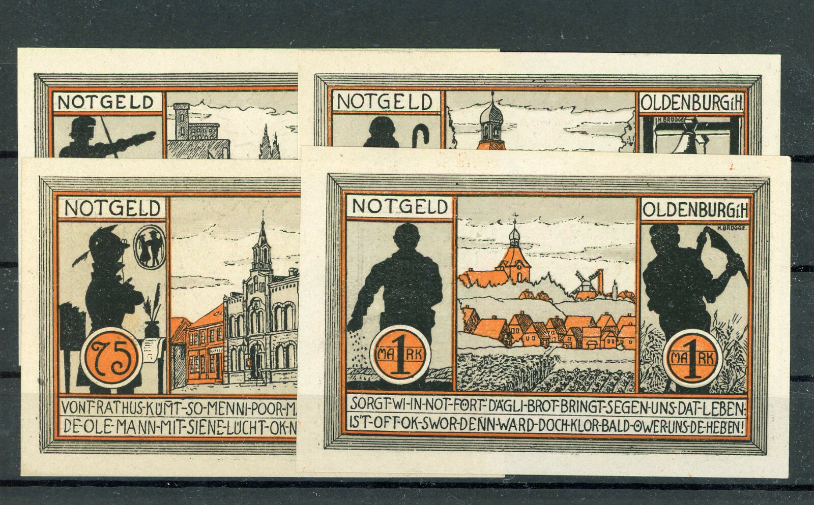 Oldenburg in Holstein 4 Coin Notgeld Banknote 2/17853