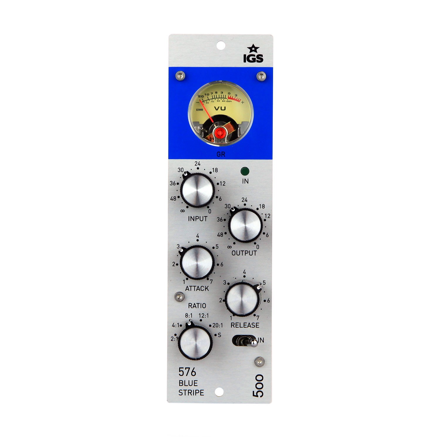 IGS Audio 576 Blue Stripe 500 Series 1176-Style FET Compressor