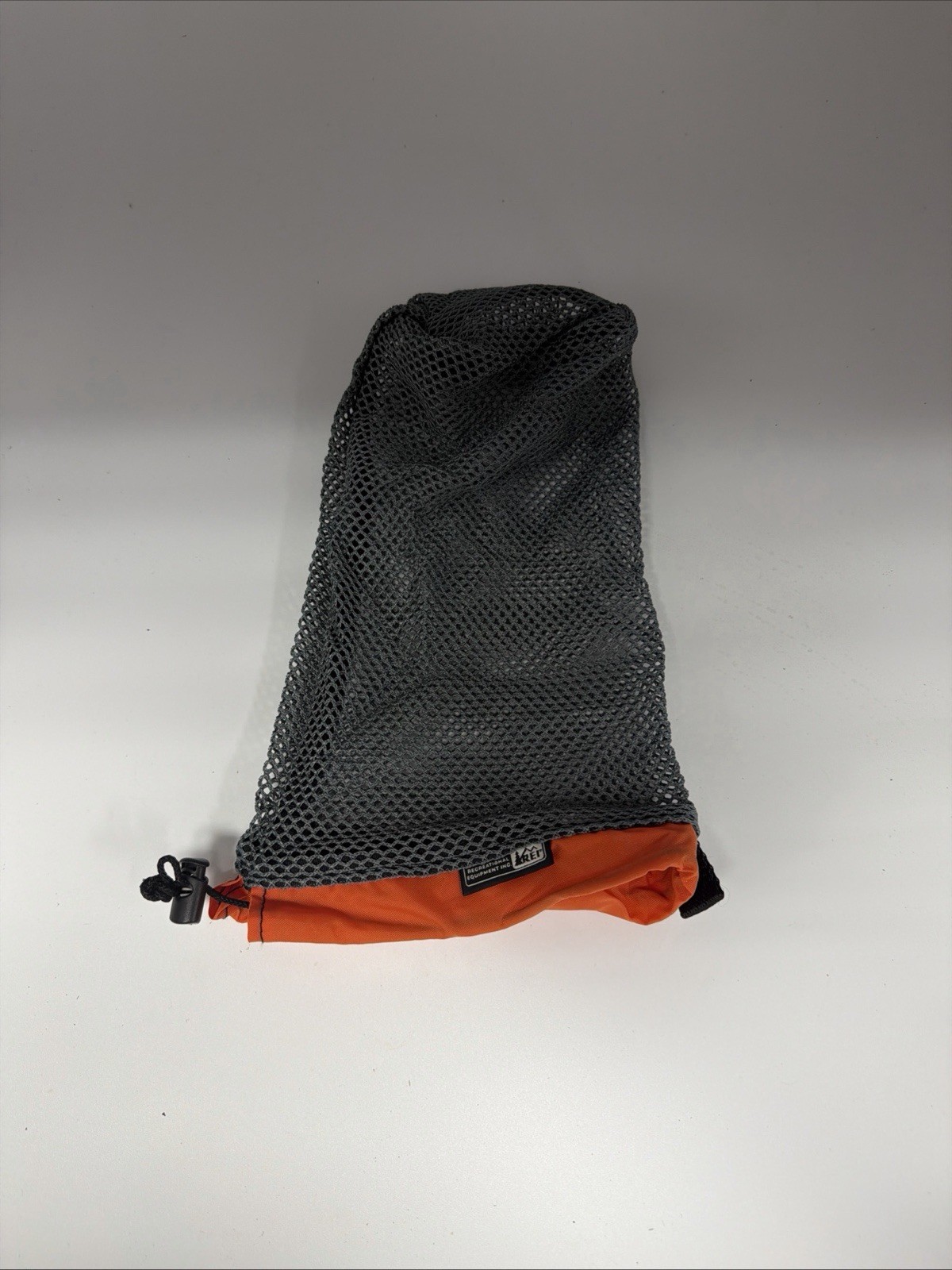 REI mesh storage bag, Laid flat: 20" tall, 10" wide top opening; X-large